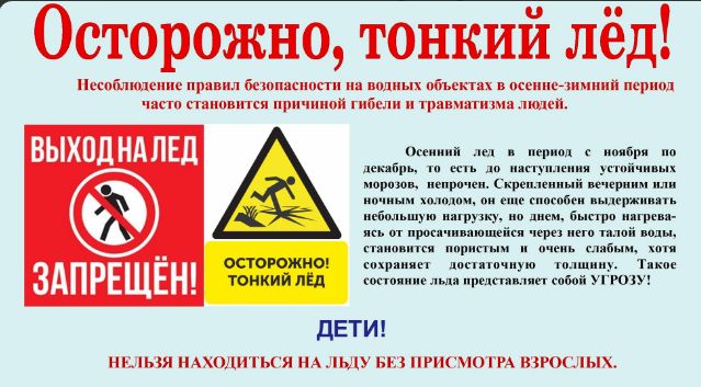 ПАМЯТКА ДЛЯ РОДИТЕЛЕЙ И ДЕТЕЙ «ОСТОРОЖНО! ТОНКИЙ ЛЕД!».